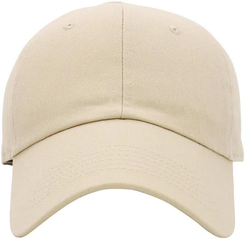 KBETHOS KB-LOW IVO Classic Cotton Dad Hat Adjustable Plain Cap. Polo Style Low Profile (Unstructured) (Classic) Ivory Adjustable - Image 2